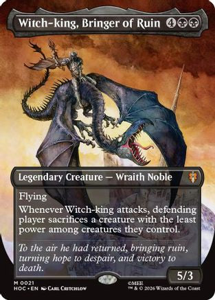 Witch-king, Bringer of Ruin (Borderless) (HOC-021) - The Hobbit: Eternal-Legal