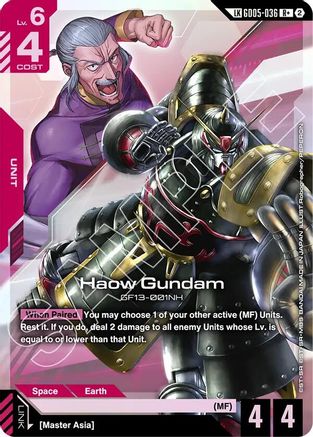 Haow Gundam (R+) (Link Rare) (GD05-036) - Freedom Ascension Holofoil