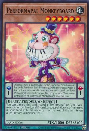 Performapal Monkeyboard (LAVD-ENO04) - Legendary Arc-V Decks 1st Edition