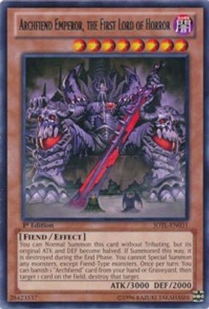Archfiend Emperor, the First Lord of Horror [JOTL-EN031] Rare - Yu-Gi-Oh! - Card Brawlers | Quebec | Canada |
