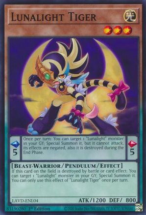 Lunalight Tiger (LAVD-ENL04) - Legendary Arc-V Decks 1st Edition