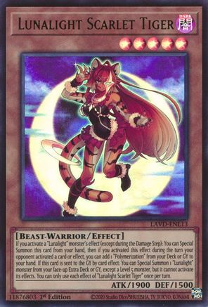 Lunalight Scarlet Tiger (LAVD-ENL13) - Legendary Arc-V Decks 1st Edition