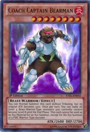 Coach Captain Bearman [JOTL-EN092] Ultra Rare - Yu-Gi-Oh! - Card Brawlers | Quebec | Canada |