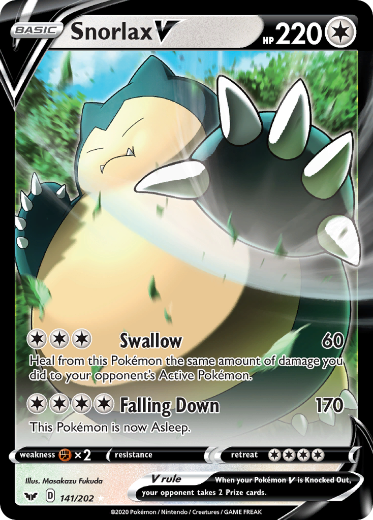 Snorlax V (141/202) (Oversized) [Sword & Shield: Base Set] - Pokémon - Card Brawlers | Quebec | Canada |