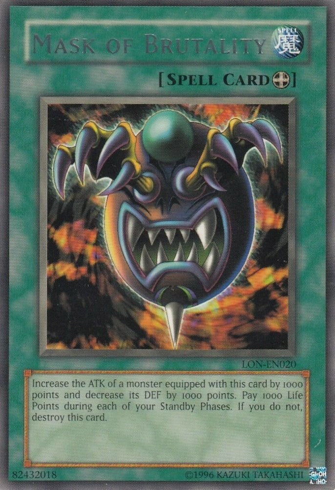 Mask of Brutality [LON-EN020] Rare - Yu-Gi-Oh! - Card Brawlers | Quebec | Canada |