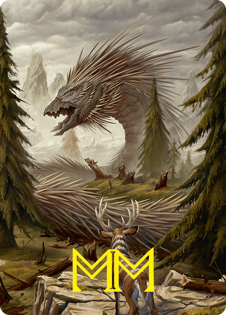 Quilled Greatwurm Art Card (44/54) (Gold-Stamped Signature) [Foundations Art Series] - Magic: The Gathering - Card Brawlers | Quebec | Canada |