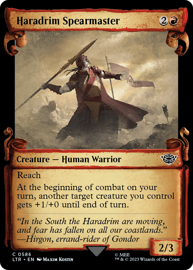 Haradrim Spearmaster [The Lord of the Rings: Tales of Middle-Earth Showcase Scrolls] - Magic: The Gathering - Card Brawlers | Quebec | Canada |