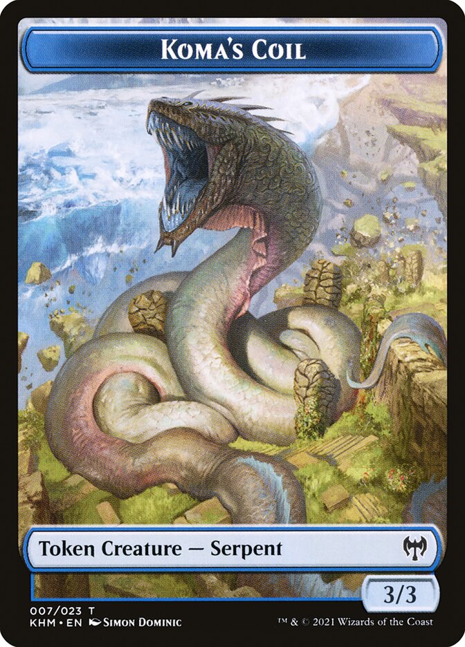 Elf Warrior // Koma's Coil Double-Sided Token [Kaldheim Tokens] - Magic: The Gathering - Card Brawlers | Quebec | Canada |