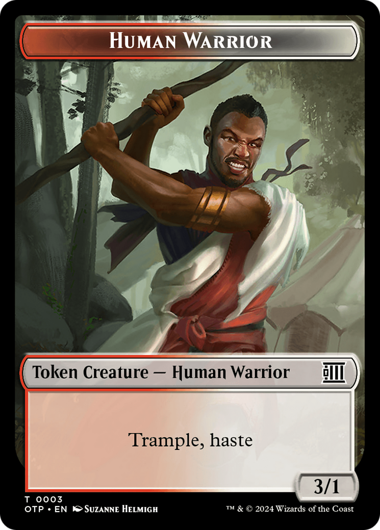 Treasure // Human Warrior Double-Sided Token [Outlaws of Thunder Junction Tokens] - Magic: The Gathering - Card Brawlers | Quebec | Canada |