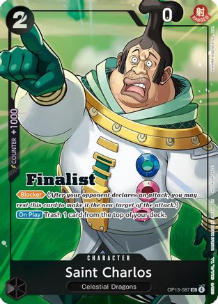 Saint Charlos (Finalist Card Set Vol. 1) (OP13-087) - One Piece Promotion Cards Foil