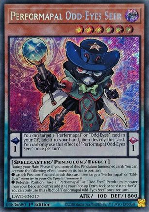 Performapal Odd-Eyes Seer (Secret Rare) (LAVD-ENO17) - Legendary Arc-V Decks 1st Edition