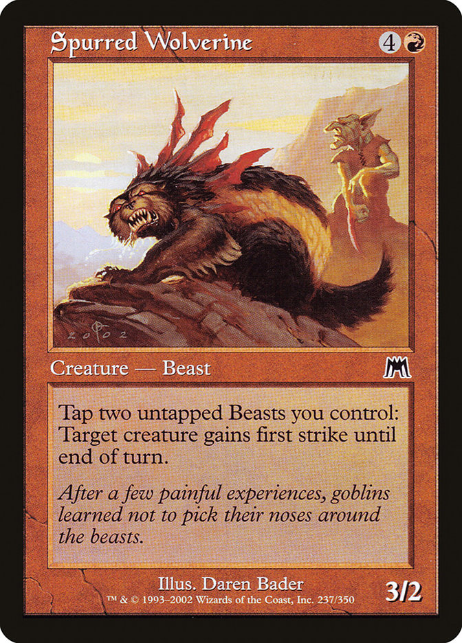 Spurred Wolverine [Onslaught] - Magic: The Gathering - Card Brawlers | Quebec | Canada |