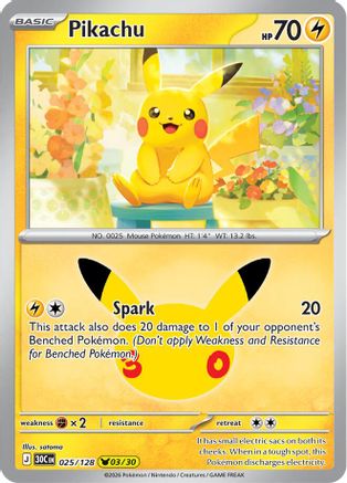 Pikachu (025/128) - Holofoil [ME 30th Celebration]