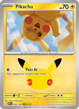 Pikachu (026/128) - Holofoil [ME 30th Celebration]