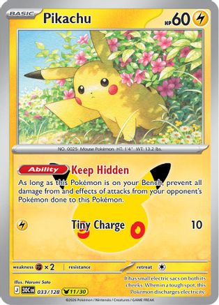 Pikachu (033/128) - Holofoil [ME 30th Celebration]