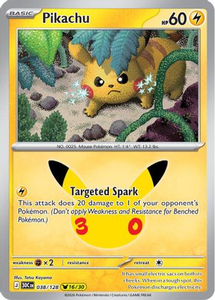 Pikachu (038/128) - Holofoil [ME 30th Celebration]