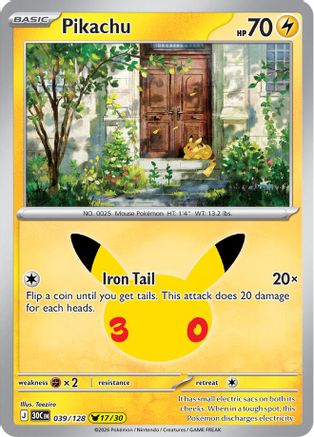 Pikachu (039/128) - Holofoil [ME 30th Celebration]