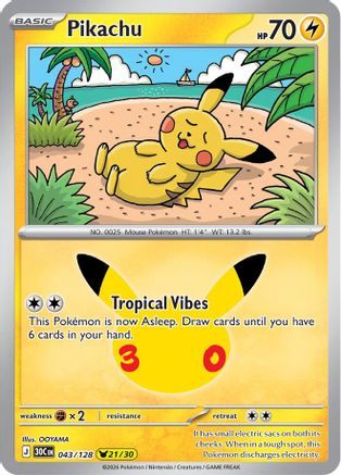Pikachu (043/128) - Holofoil [ME 30th Celebration]