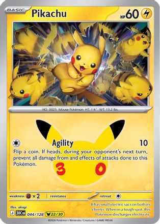 Pikachu (044/128) - Holofoil [ME 30th Celebration]