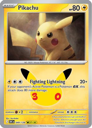 Pikachu (049/128) - Holofoil [ME 30th Celebration]
