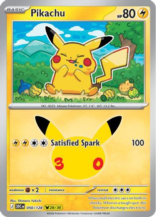 Pikachu (050/128) - Holofoil [ME 30th Celebration]