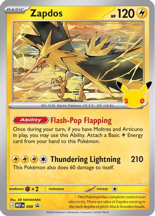 Zapdos (098) - Holofoil [ME Mega Evolution Promo]