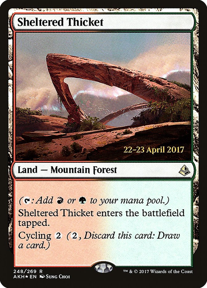 Sheltered Thicket [Amonkhet Prerelease Promos] - Magic: The Gathering - Card Brawlers | Quebec | Canada |