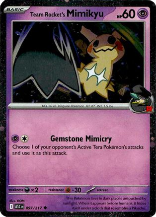 Team Rocket's Mimikyu (097/217) - Holofoil [Blister Exclusives]