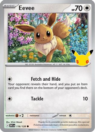 Eevee (116/128) - Holofoil [ME 30th Celebration]
