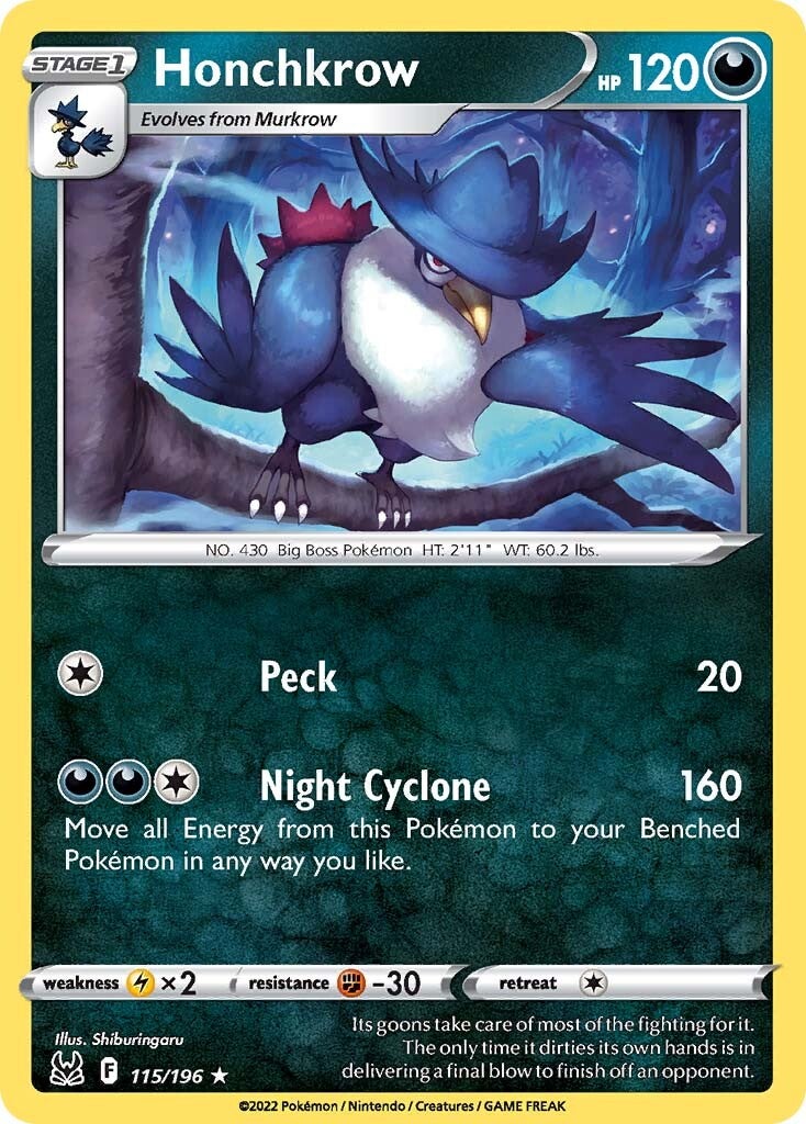Honchkrow (115/196) [Sword & Shield: Lost Origin] - Pokémon - Card Brawlers | Quebec | Canada |