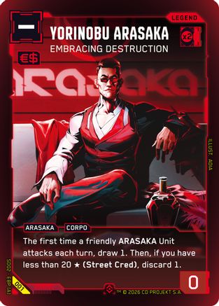 Yorinobu Arasaka - Embracing Destruction (001) - Embracing Power  Retail Starter Deck Foil