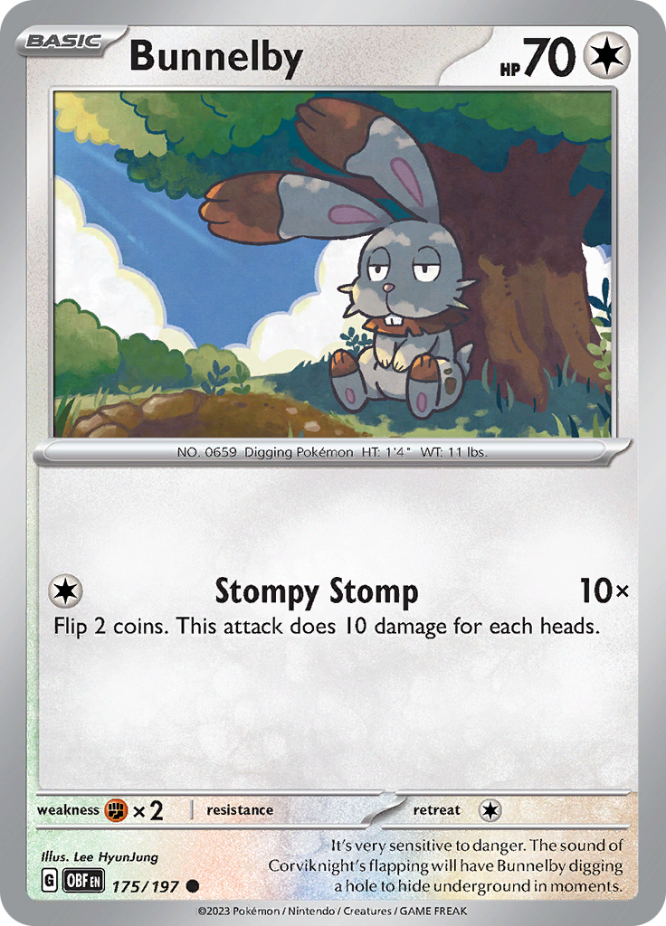 Bunnelby (175/197) [Scarlet & Violet: Obsidian Flames] - Pokémon - Card Brawlers | Quebec | Canada |