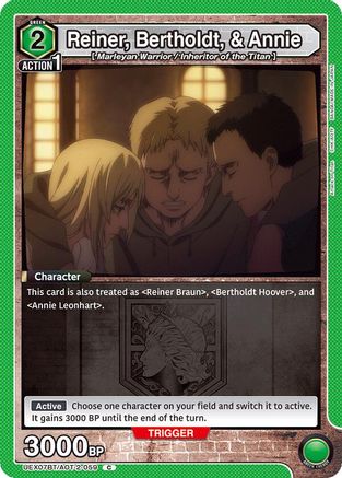 Reiner, Bertholdt, & Annie (UEX07BT/AOT-2-059) - UEX07BT Attack on Titan Vol 2