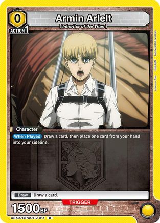 Armin Arlelt (011) (Box Topper Foil) (UEX07BT/AOT-2-011) - UEX07BT Attack on Titan Vol 2 Foil