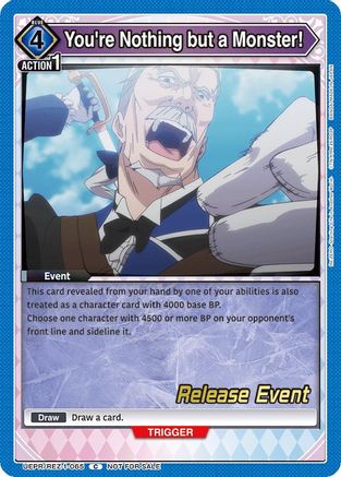 You're Nothing but a Monster! (UEPR/REZ-1-065) - UE24BT ReZERO Starting Life in Another World Release Event Cards - UE24BT: Re:ZERO -Starting Life in Another World- Release Event Cards - Card Brawlers | Quebec | Canada |
