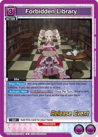 Forbidden Library (UEPR/REZ-1-094) - UE24BT ReZERO Starting Life in Another World Release Event Cards - UE24BT: Re:ZERO -Starting Life in Another World- Release Event Cards - Card Brawlers | Quebec | Canada |
