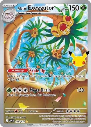 Alolan Exeggutor (129/128) - Holofoil [ME 30th Celebration]