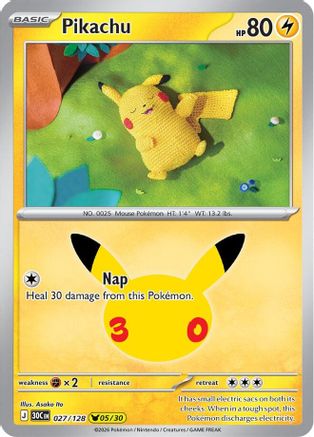 Pikachu (027/128) - Holofoil [ME 30th Celebration]