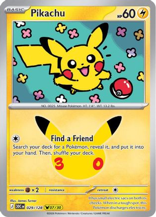Pikachu (029/128) - Holofoil [ME 30th Celebration]