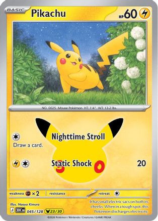Pikachu (045/128) - Holofoil [ME 30th Celebration]