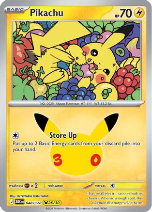 Pikachu (048/128) - Holofoil [ME 30th Celebration]