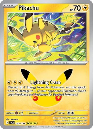 Pikachu (051/128) - Holofoil [ME 30th Celebration]