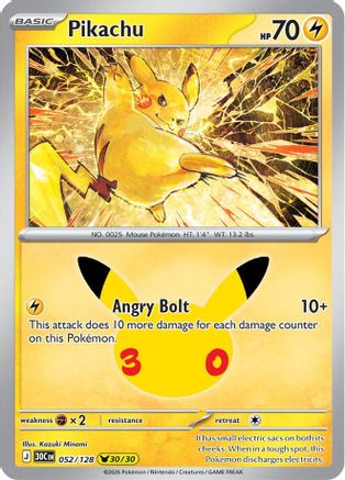 Pikachu (052/128) - Holofoil [ME 30th Celebration]