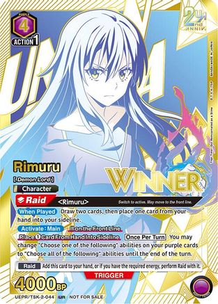 Rimuru (044) (Winner) (UEPR/TSK-2-044) - Union Arena Promotion Cards Foil