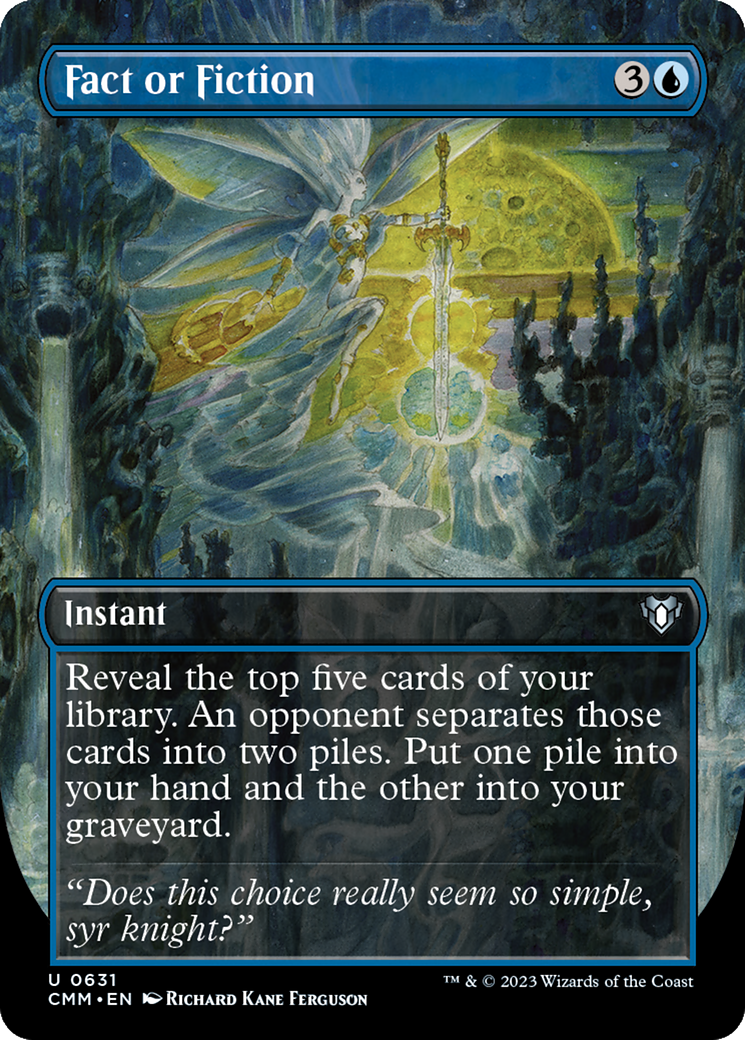 Fact or Fiction (Borderless Alternate Art) [Commander Masters] - Magic: The Gathering - Card Brawlers | Quebec | Canada |