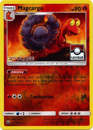 Magcargo (24/168) (League Promo 3rd Place) [Sun & Moon: Celestial Storm] - Pokémon - Card Brawlers | Quebec | Canada |