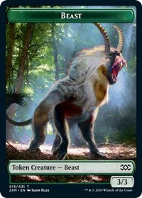 Beast // Saproling Double-Sided Token [Double Masters Tokens] - Magic: The Gathering - Card Brawlers | Quebec | Canada |