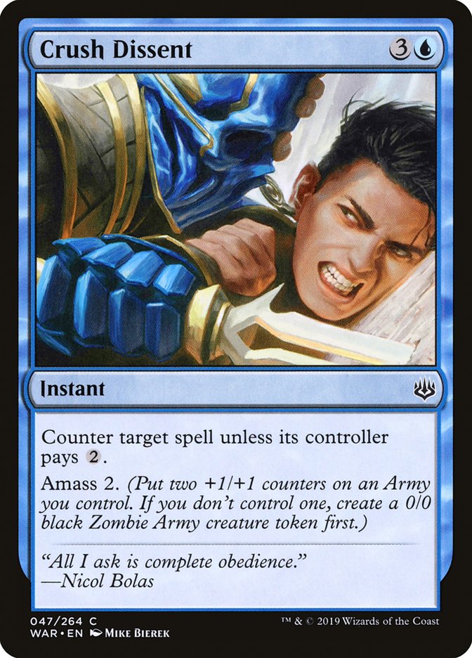 Crush Dissent [War of the Spark] - Magic: The Gathering - Card Brawlers | Quebec | Canada |