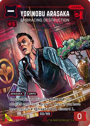Yorinobu Arasaka - Embracing Destruction (034) - Edgerunner Open Season 1 Foil