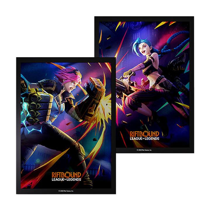 League of Legends: Riftbound TCG - Vendetta - 100ct Art Sleeves - VI vs Jinx